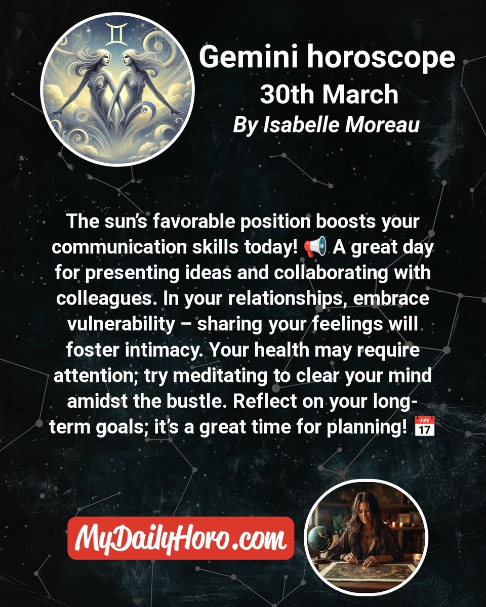 Gemini_DailyHor's tweet photo. ♊ Gemini, March 30, 2025

🔮 Check out our website for more: https://t.co/o1WSVHZCYs

#Gemini #GeminiSeason #GeminiVibes #TwinsVibes #GeminiEnergy https://t.co/EHbtUNG5VB