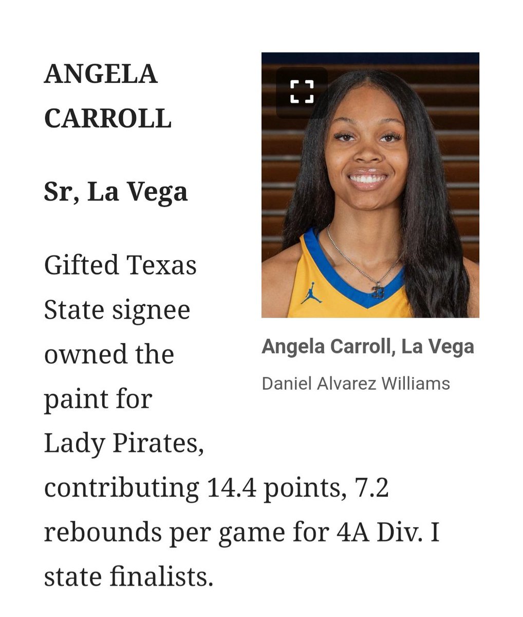 Congratulations ladies on making Super Cen-Tex First Team.