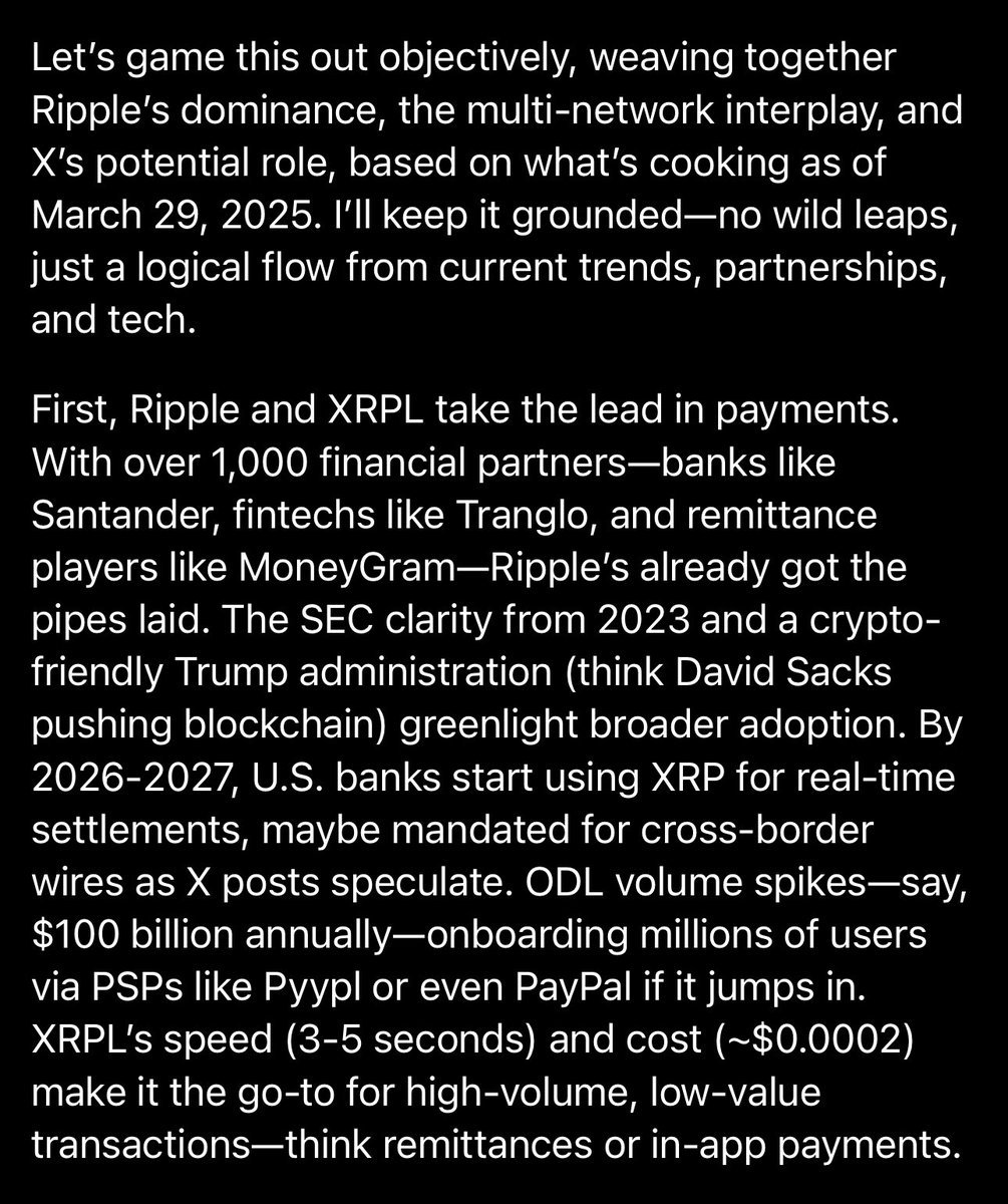 tiptopjester's tweet image. Chatting with Grok. What does the future look like. @xrp #newfinancialsystem #XLM #Chainlink #quant