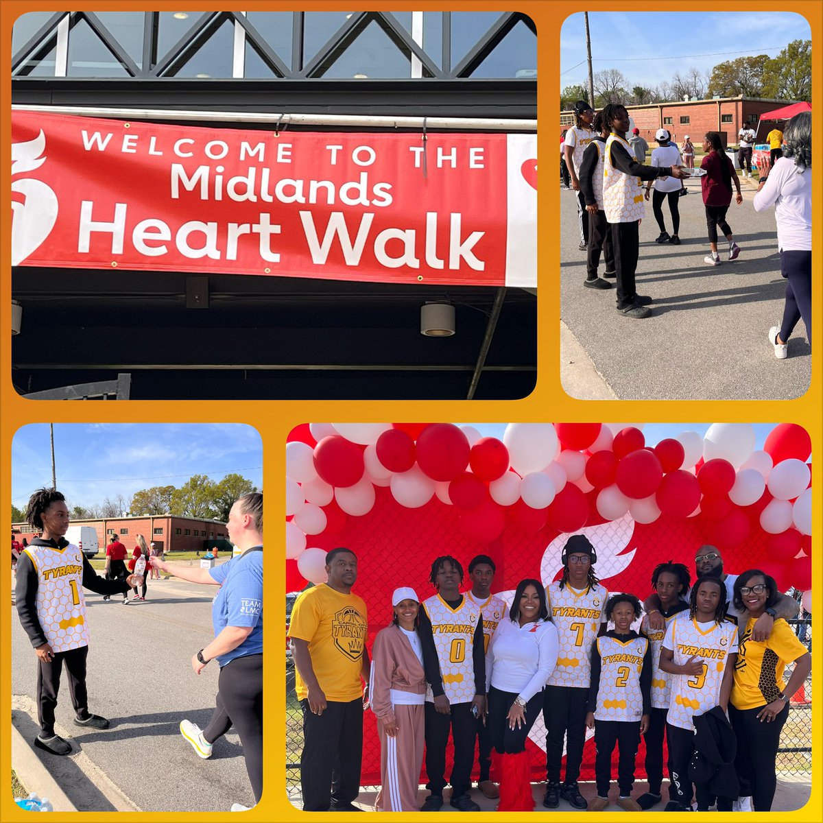 Thank you to the Tyrants Parents and Tyrants Boys who showed up today to support the Heart Walk. It's about letting or presence be felt off the court as well. We are so proud to be sharing the same space with these boys. #weoutside #GiveBack #cctyrants #heartwalk