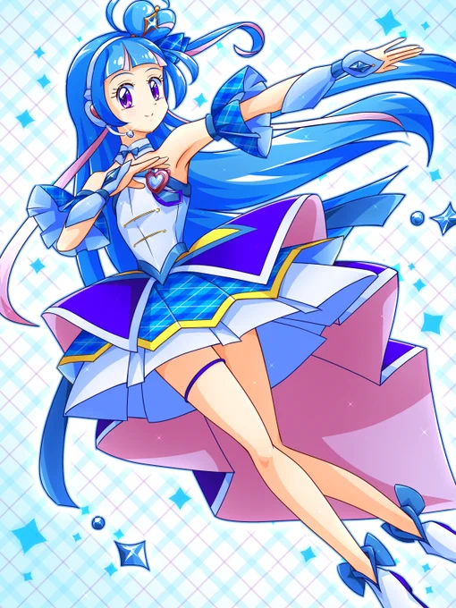 今日はキュアウインクを描きました!よろしかったら! #キミプリ #蒼風なな #precure