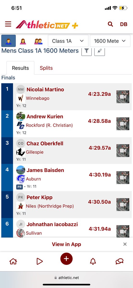 JamesBaisden10's tweet photo. To finish out the 2025 indoor track season, I competed at the Illinois Top Times Championship in the 1600m and 4x400m. I got fourth in the 1600 with a season best of 4:30.19 and a first place finish in the 4x400 with the winning time of 3:30.13! https://t.co/93CBW8PSaP