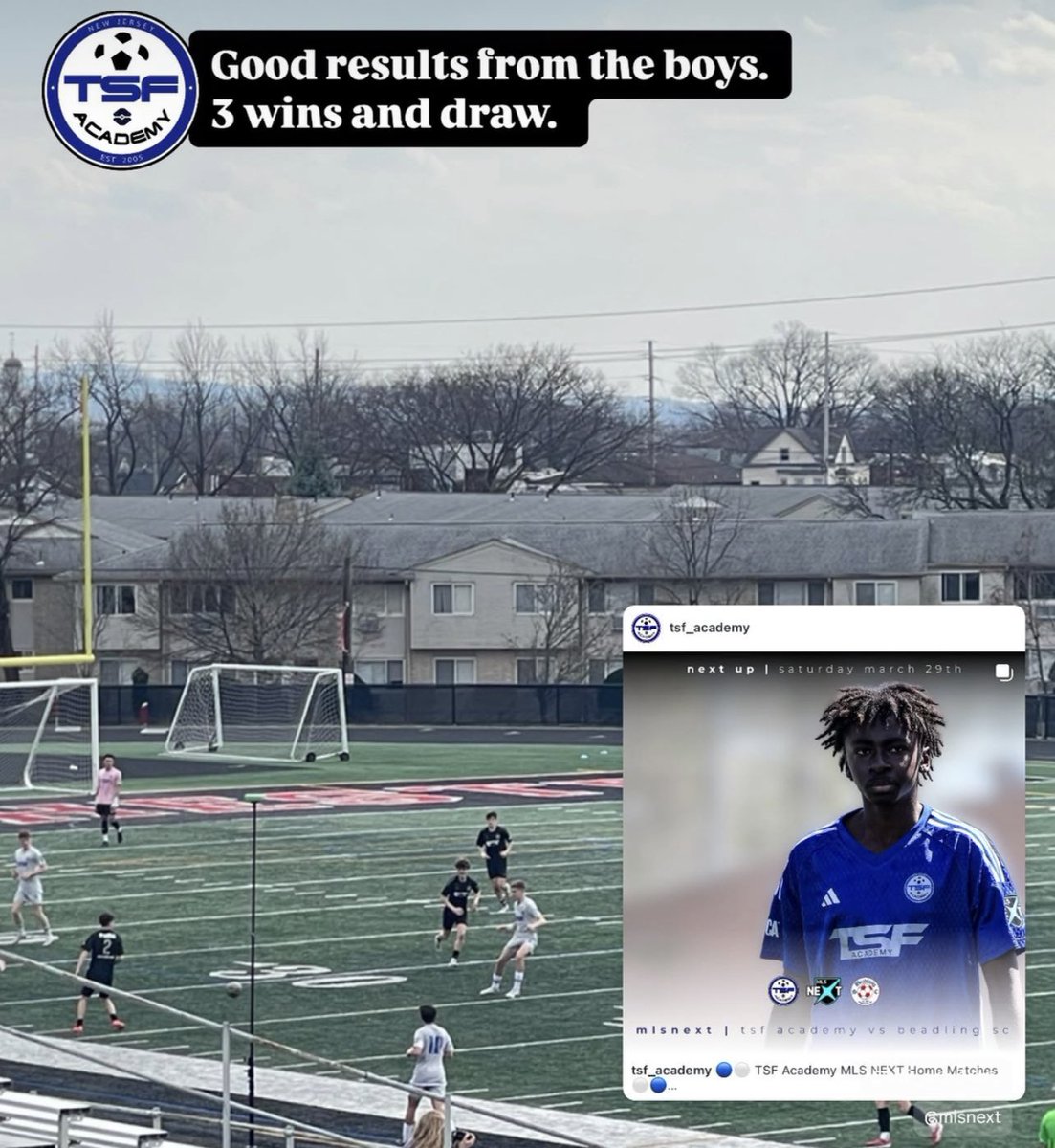 Beautiful weather in New Jersey for some games. Good stuff from the boys.