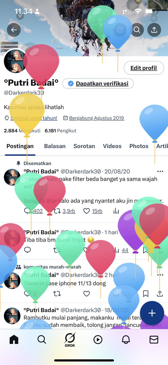 Ada yang mau balon sebelum malam takbir? Btw minal aidzin walfaidzin yaaa temen-temen 🥰🙏🏻