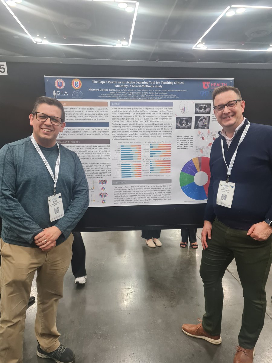 Wonderful collaboration with <a href="/davidmorton23/">David Morton</a> and our <a href="/gia_uanl/">Anatomy Research Group</a> using paper puzzles for teaching anatomy presented at <a href="/AnatomyOrg/">American Association for Anatomy</a>  #AnatomyConnected25 #anatomy25 #EducationResearch #Gamming