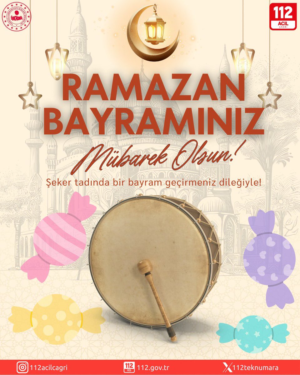 🥁 Sevdiklerinizle birlikte, sağlıklı ve mutluluk dolu bir bayram geçirmeniz dileğiyle… 

İyi Bayramlar 🍬