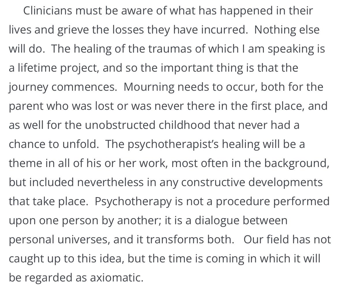 — George Atwood
The Lost Childhood of the Therapist