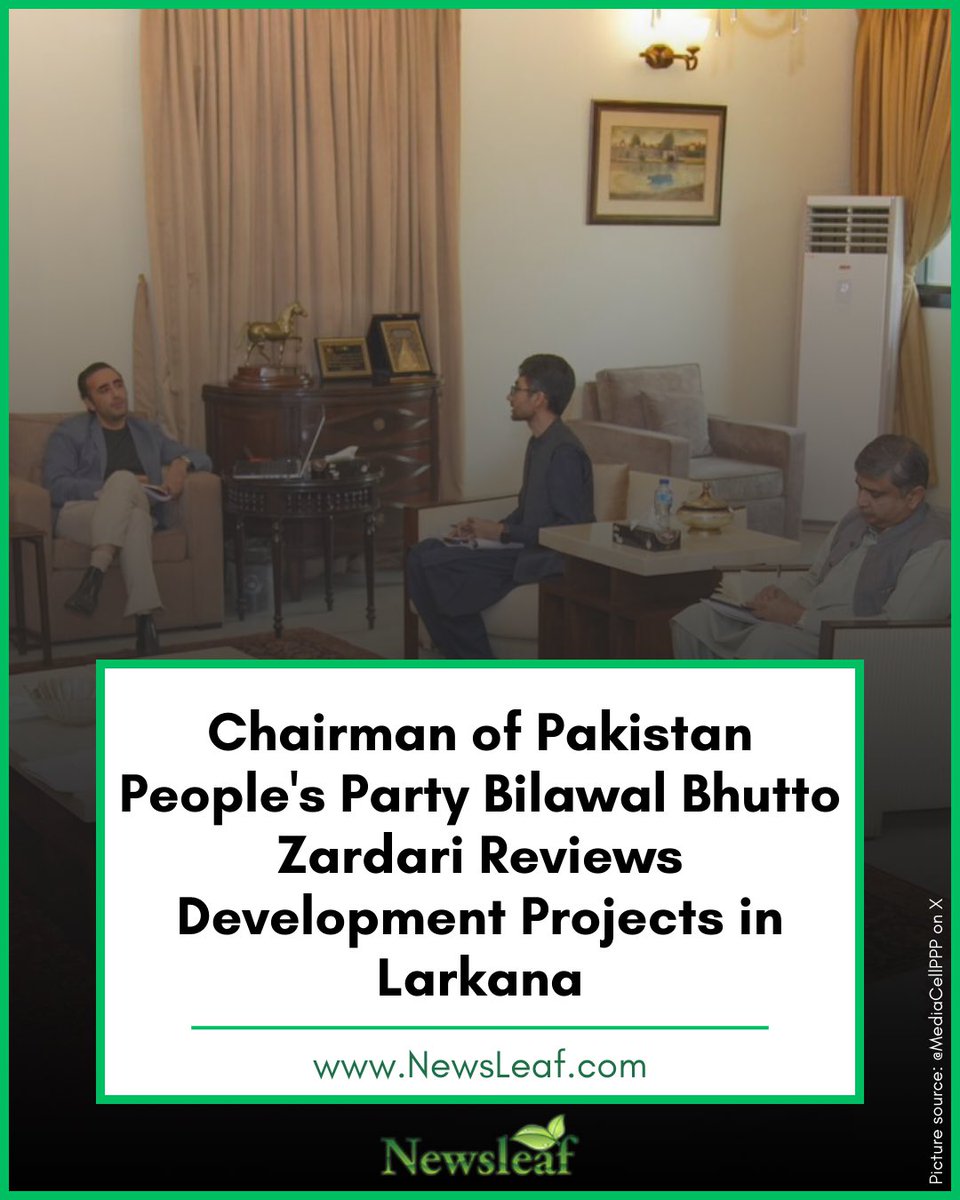 NEWS: Chairman of Pakistan People's Party Bilawal Bhutto Zardari Reviews Development Projects in Larkana 

#Pakistan 

Read here: 
➡️ newsleaf.com/chairman-of-pa…