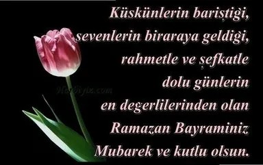 Bütün arkadaşlarımın takip eden takip ettiğim herkesin bayramını kutlarım