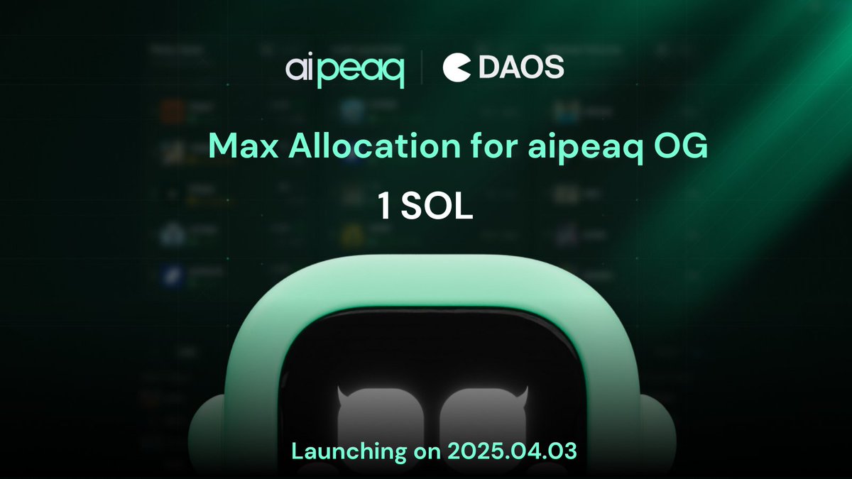 GM OGs,

Do not forget to submit your wallet in the aipeaq Discord!