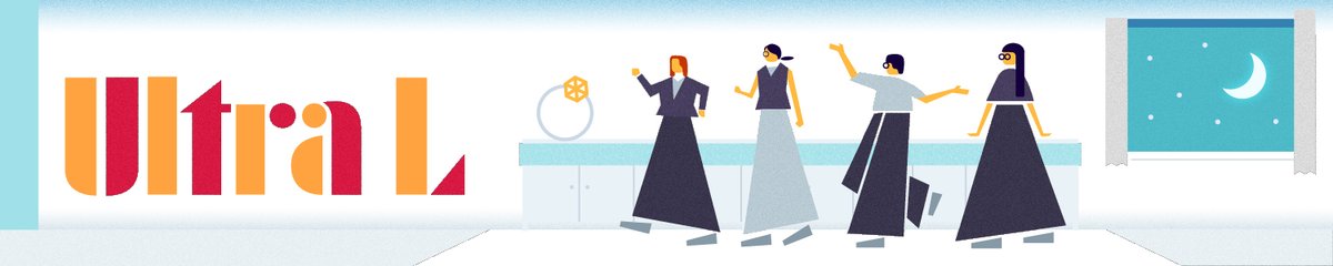 #SAMEMATSURI の出演者、バーバーショップカルテットUltra Lさん(<a href="/UltraL_4/">Ultra L✨💍✨</a> )をイメージしたイラストのカットです

演奏や、SNSで発信されている練習の様子から感じられるUltra Lさんのイメージを詰め込みました！

↓演奏の様子
x.com/SAME_bbs/statu…