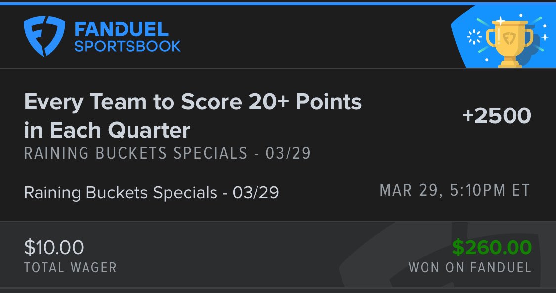 GonzoHucklebery's tweet photo. @FDSportsbook Last few days have been solid https://t.co/T9Sbkvw5Mn