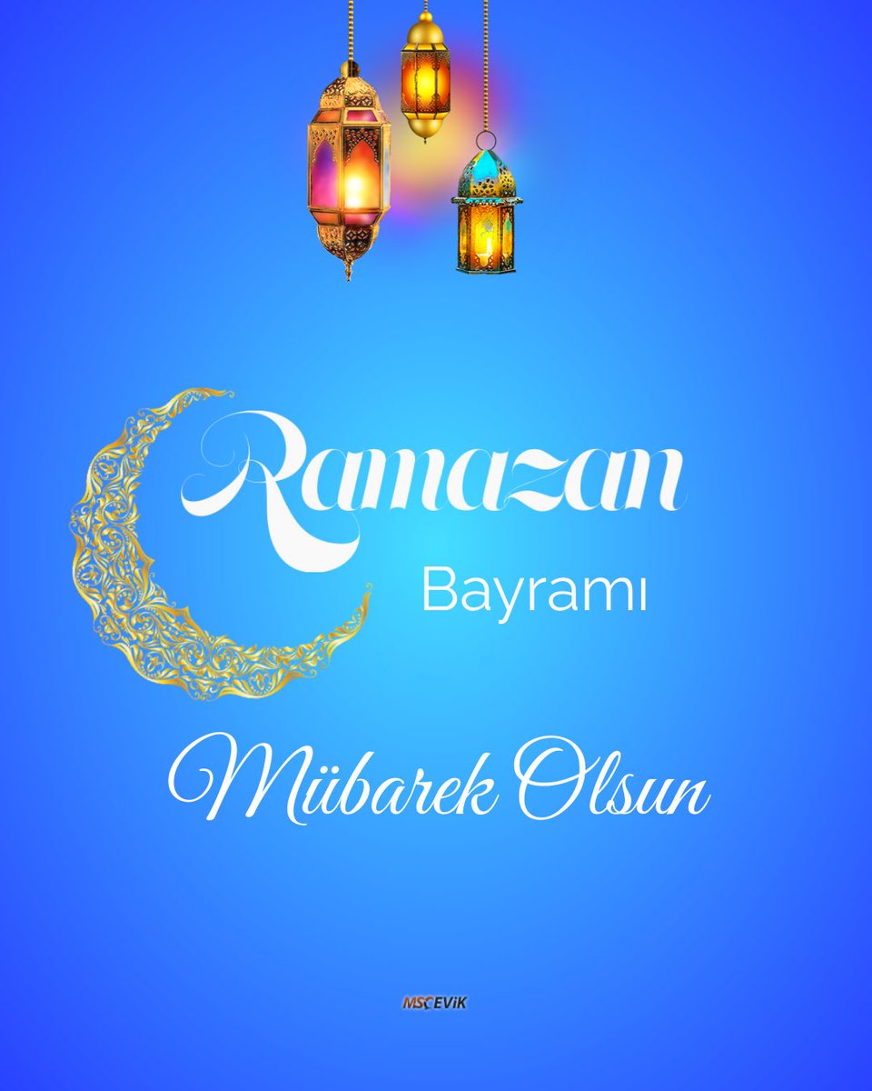 Ramazan Bayramımız mübarek olsun!
Sevgi, huzur ve bereketin eksik olmadığı; sevdiklerinizle birlikte sağlıkla, neşeyle geçireceğiniz bir bayram dilerim.
Küskünlüklerin son bulduğu, kalplerin birleştiği nice bayramlara…