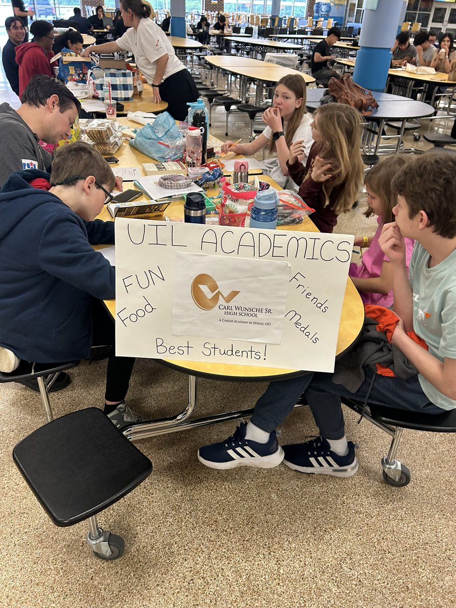 Great day for <a href="/cwhs_springisd/">Carl Wunsche Sr. High School</a> at UIL 14-6A Districts. We took 1st 🥇in Teams for Social Studies. 6, Top 6 Fishers and we have 5 students going to Regionals in Waco, TX for Social Studies, Number Sense and Science! <a href="/SpringISD_AdvAc/">Spring ISD Advanced Academics</a> @SpringISD_Super
