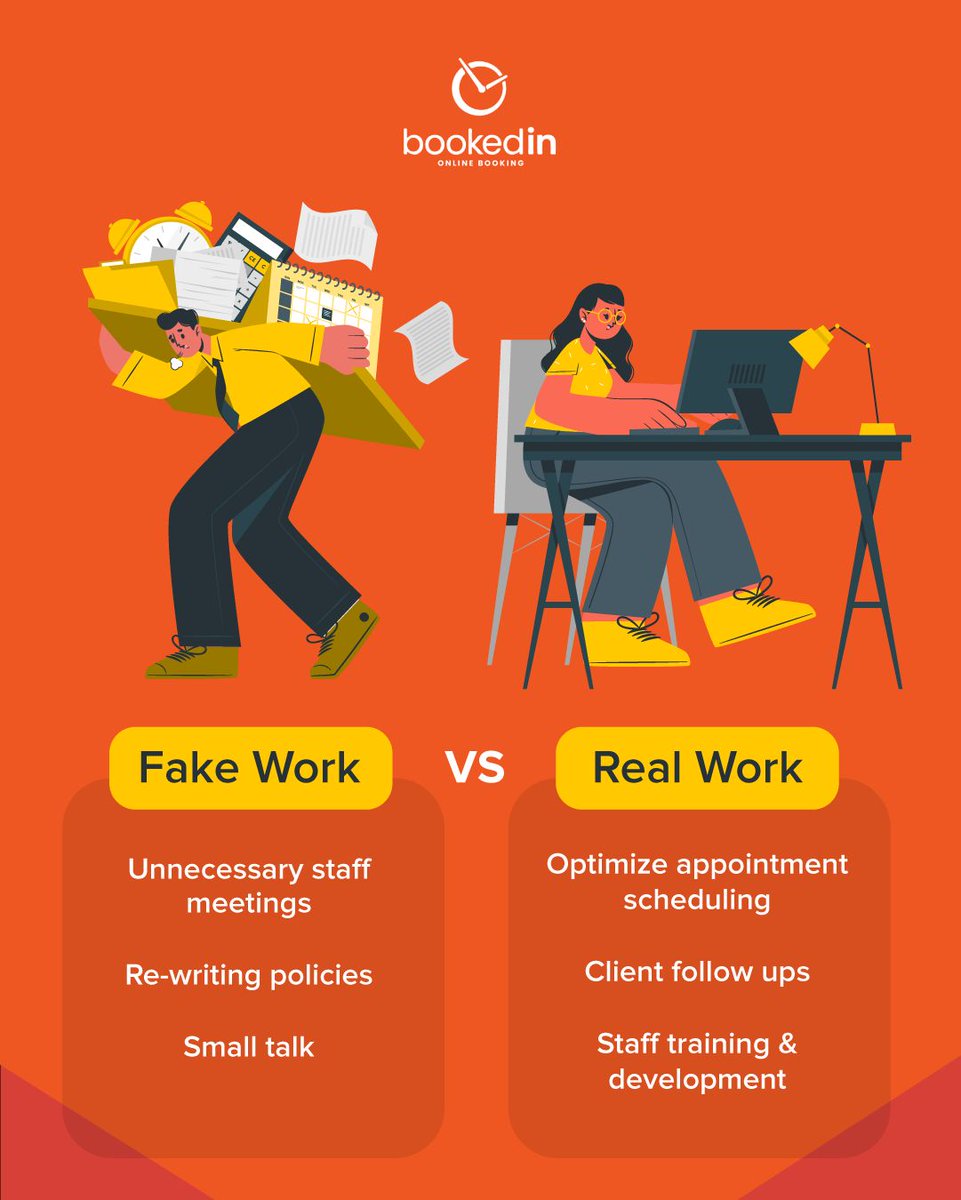 🚨 Are you working or just staying busy?

Focus on what moves the needle forward! What's your priority today? 💪

#saas #bookedin #bookingsoftware #appointmentsoftware #busydonebetter