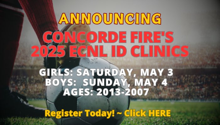 Register today for our 2025 ECNL ID Clinics. Click on the link below for more details and to register. #CF4LIFE🔥

concordefire.demosphere-secure.com/clinics-camps/…
