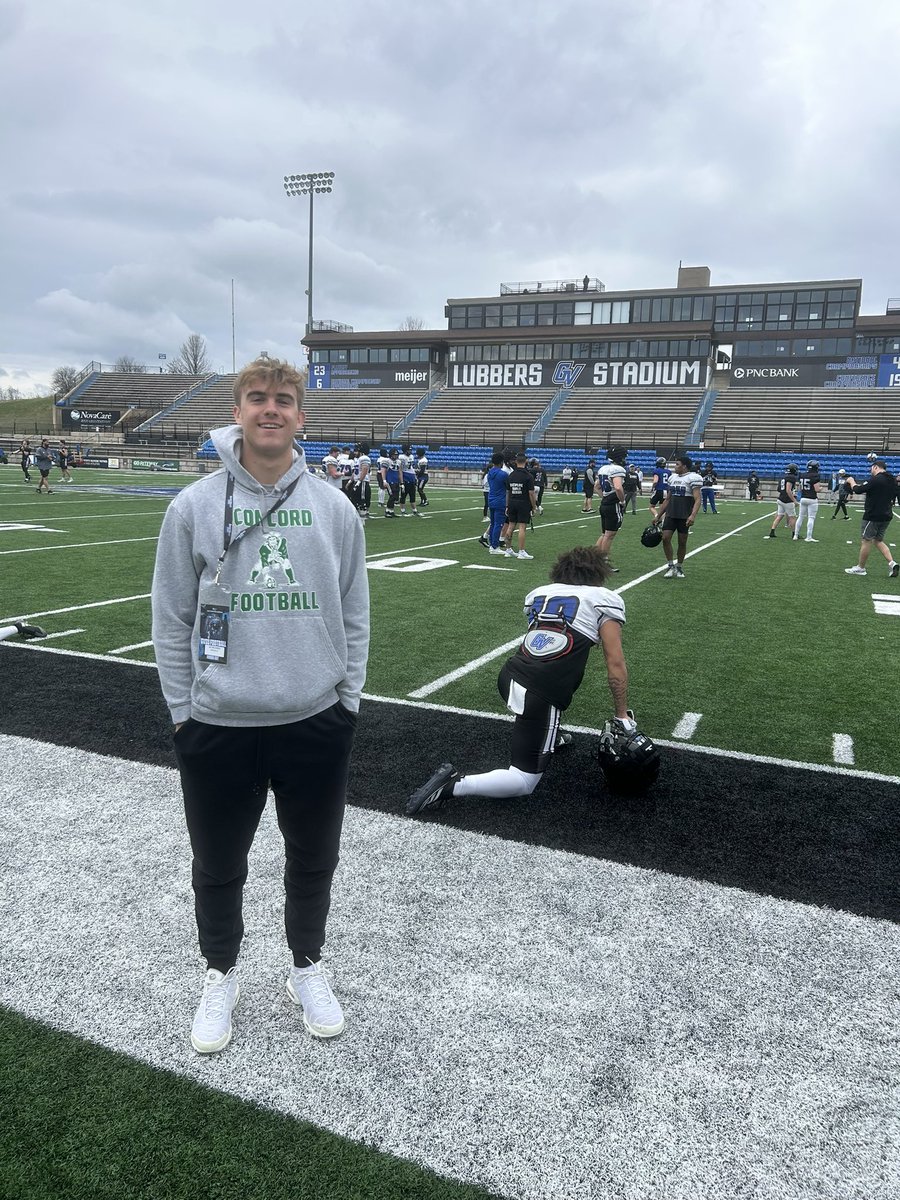 Bo Brunner (@bo_brunner7) on Twitter photo Thank you <a href="/gvsufootball/">GVSU Football</a> for a great Junior Day! Had a great time meeting some very impressive coaches and seeing some first class facilities!
<a href="/CoachKoehlerCHS/">Craig Koehler</a> <a href="/CoachCooperGVSU/">Scott Cooper</a> <a href="/CoachShoeGVSU/">Ian Shoemaker</a> <a href="/CoachWooster/">Scott Wooster</a> <a href="/xfactorQB/">Anthony Morelli: X-Factor QB Academy</a> Thank you <a href="/gvsufootball/">GVSU Football</a> for a great Junior Day! Had a great time meeting some very impressive coaches and seeing some first class facilities!
<a href="/CoachKoehlerCHS/">Craig Koehler</a> <a href="/CoachCooperGVSU/">Scott Cooper</a> <a href="/CoachShoeGVSU/">Ian Shoemaker</a> <a href="/CoachWooster/">Scott Wooster</a> <a href="/xfactorQB/">Anthony Morelli: X-Factor QB Academy</a>