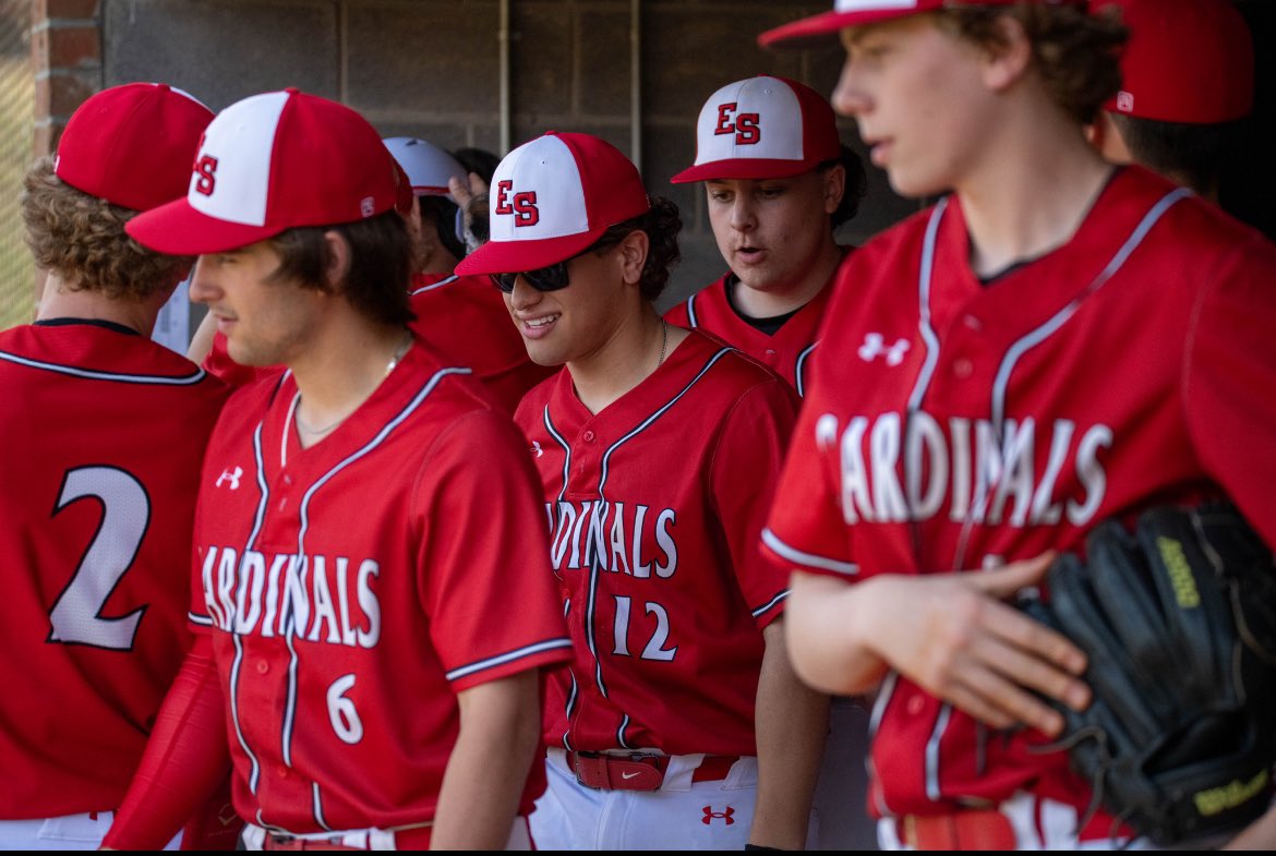 Awesome day for ES Baseball. Our guys got to participate in ESLL Opening Day Ceremonies, former ES player and current ES Assistant Coach Jefferson Boaz threw out the 1st pitch, and our Cards picked up a win over Salisbury. Love this community and this team!!