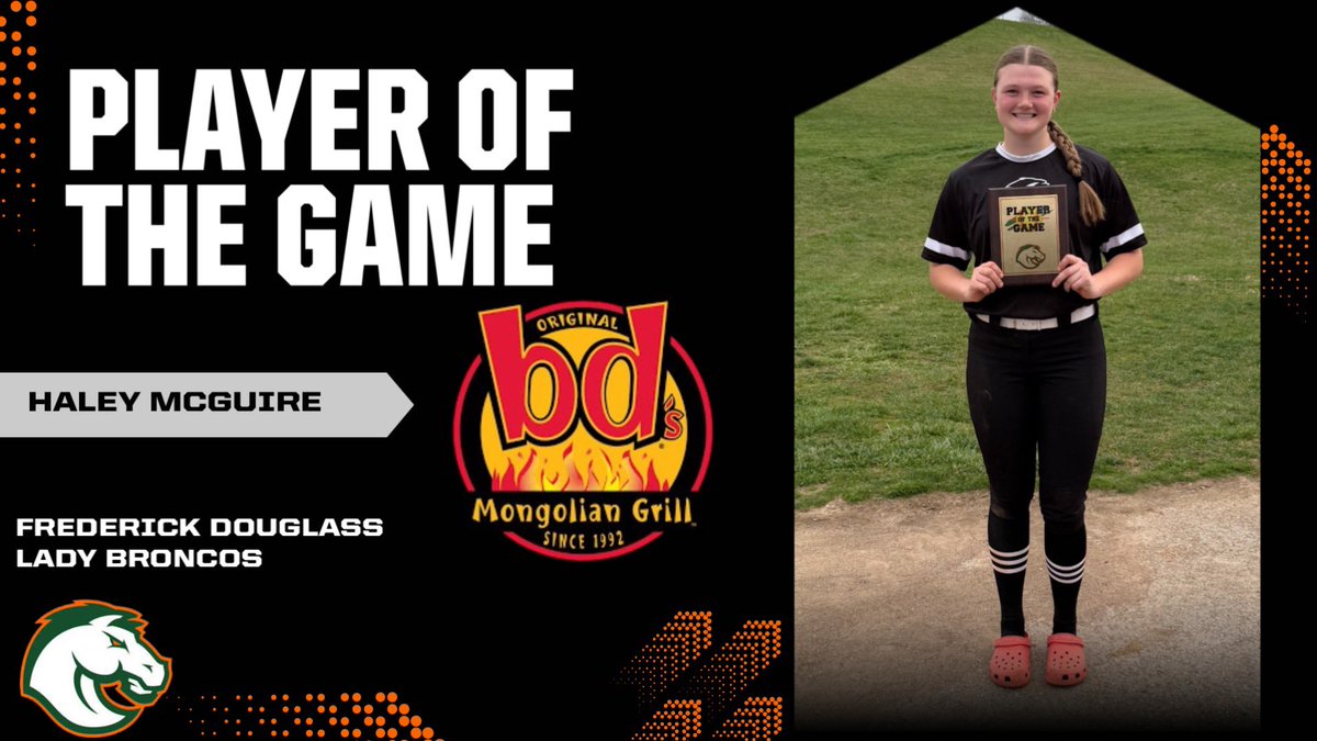 FDHS Softball (@fdhs_softball) on Twitter photo Haley McGuire is our <a href="/BDMongolianLex/">BD's Mongolian Grill</a> Player of the Game!
2-2 | 1HR | 3 IP w/ 3 Kโs Haley McGuire is our <a href="/BDMongolianLex/">BD's Mongolian Grill</a> Player of the Game!
2-2 | 1HR | 3 IP w/ 3 Kโs