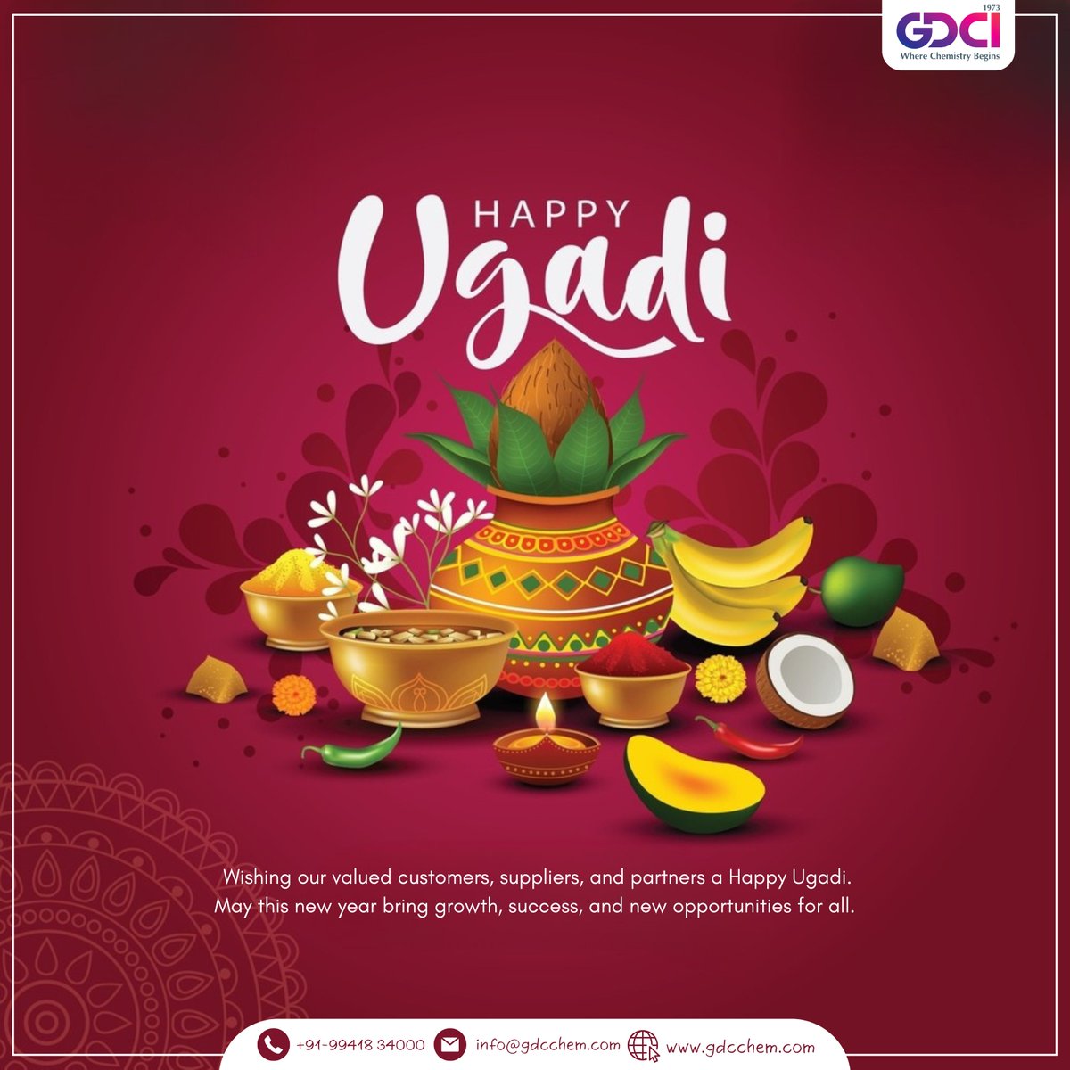 🌿✨ Celebrate new beginnings with joy and prosperity! ✨🌿 Wishing you a Happy Ugadi filled with success, happiness, and good fortune. 🌸🌟 

#Ugadi2025 #NewBeginnings #FestiveVibes #ProsperityAndHappiness
