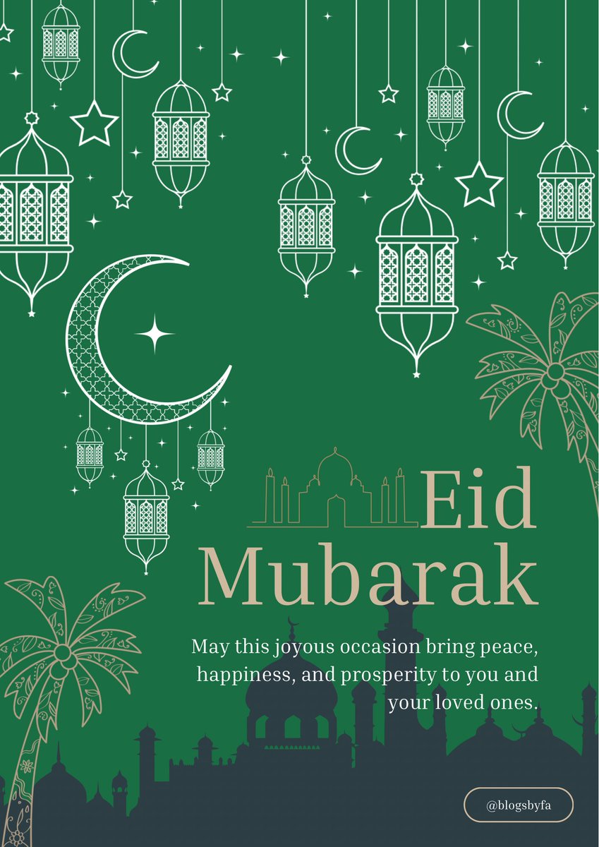 Blogsbyfa's tweet image. Eid Mubarak to everyone celebrating! ✨