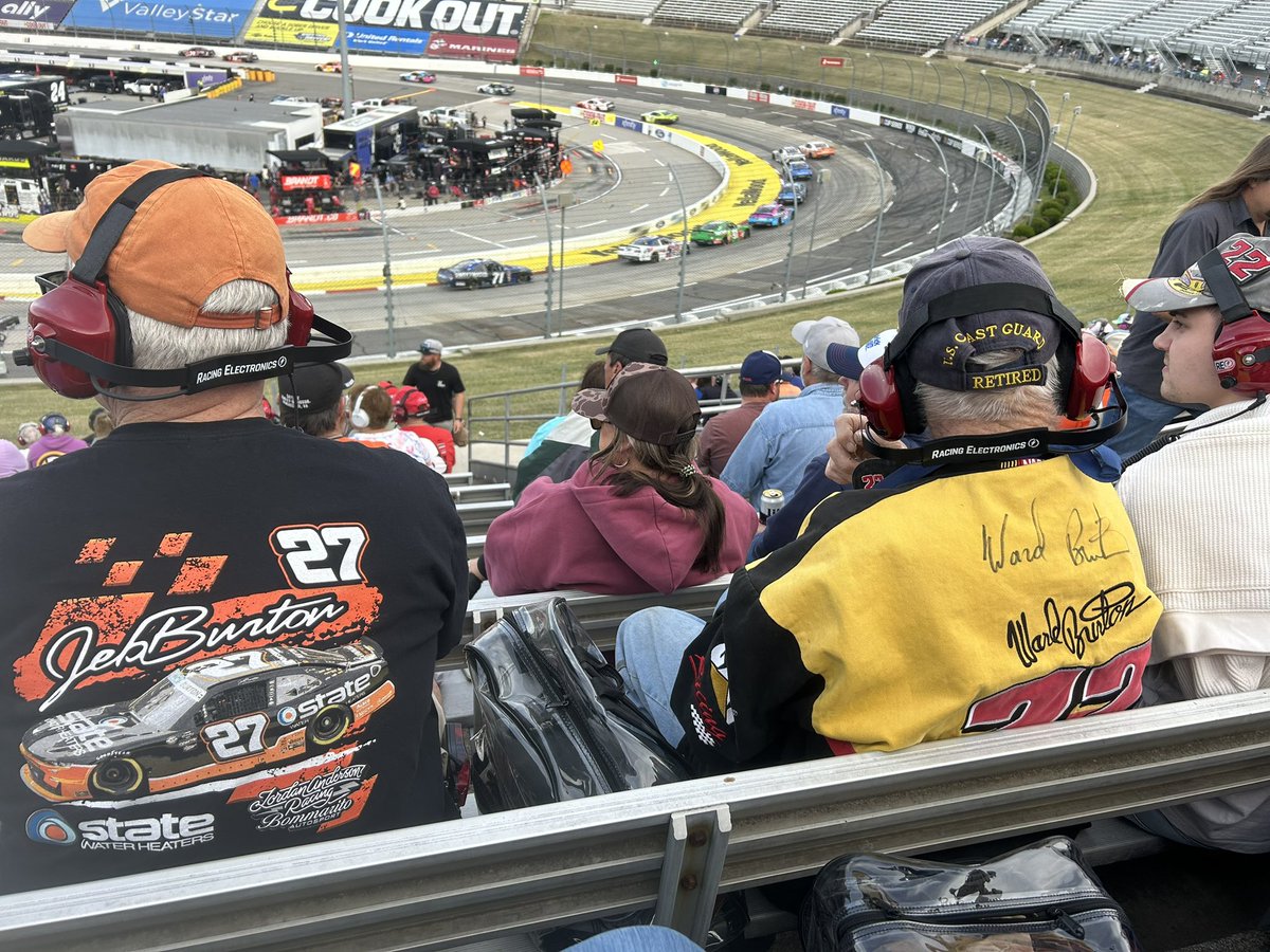 Chris Simmons (@bruceandunc) on Twitter photo I had the pleasure of having John sit next to me tonight by chance for the <a href="/XfinityRacing/">Xfinity Racing</a> race . He is a veteran of the <a href="/USCG/">U.S. Coast Guard</a> and a wonderful human. He is a huge <a href="/WardBurtonWBWF/">Ward Burton</a> fan and has been for years. He and I cheered on <a href="/JebBurtonRacing/">Jeb Burton</a> tonight. What a night. I had the pleasure of having John sit next to me tonight by chance for the <a href="/XfinityRacing/">Xfinity Racing</a> race . He is a veteran of the <a href="/USCG/">U.S. Coast Guard</a> and a wonderful human. He is a huge <a href="/WardBurtonWBWF/">Ward Burton</a> fan and has been for years. He and I cheered on <a href="/JebBurtonRacing/">Jeb Burton</a> tonight. What a night.