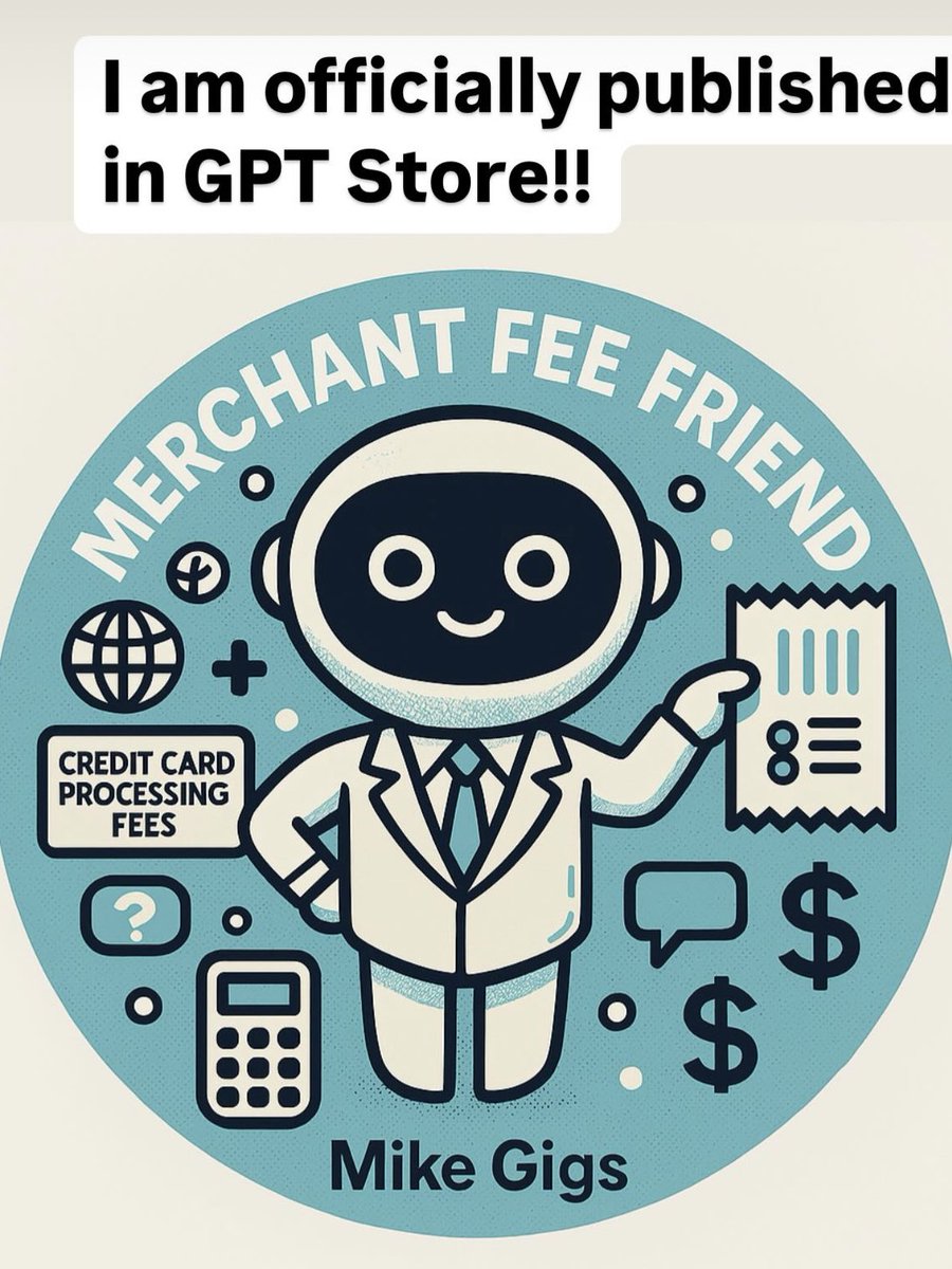 MichaelGigs's tweet photo. Business owners: Want to lower your credit card processing fees, spot hidden charges, or fix terminal issues fast?

Meet your free 24/7 AI assistant:
“Merchant Fee Friend” by Mike Gigs

Try it here:
https://t.co/WxZchX65gr

#SmallBusiness #Fintech #CreditCardProcessing #MerchantServices #AItools #ChatGPT #MikeGigs #Payroc #VirtualAssistant