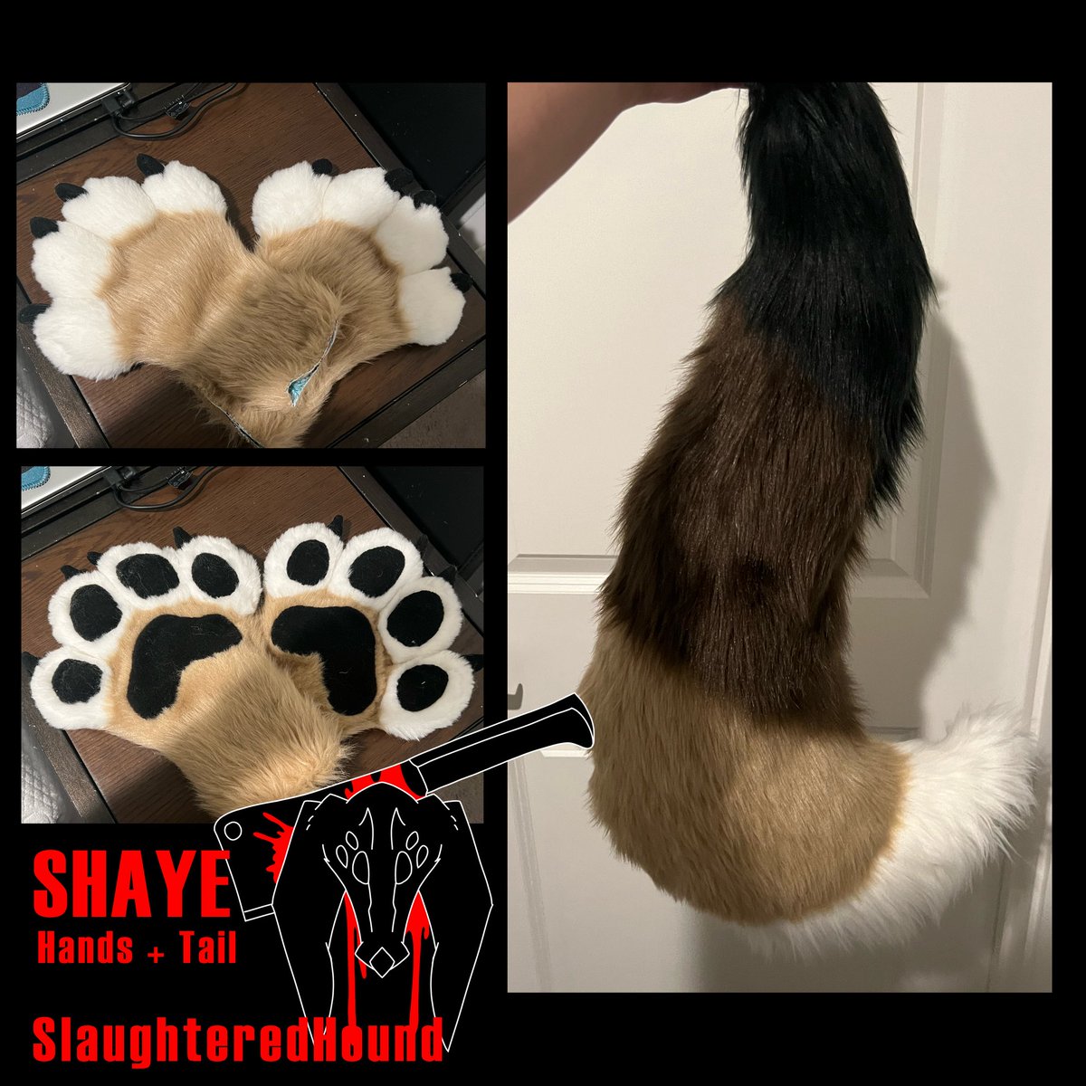SlaughterdHound's tweet image. Finished paw + tail commission
Made for @zerocruxgiven’s commission
-
-
🏷️
#furry #furryfandom #fursuitcomission #fursuitparts #fursuitpaws #handpaws #fursuittail