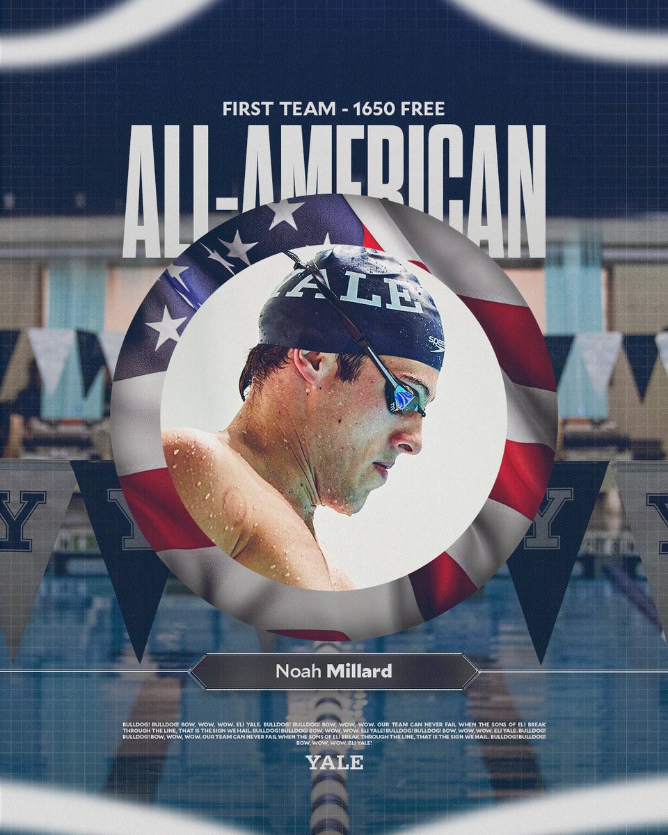 Simply one of the best.

Congratulations to Noah Millard, who was tabbed a First Team All-American after a fourth place finish in the 1650 free!

#ThisisYale