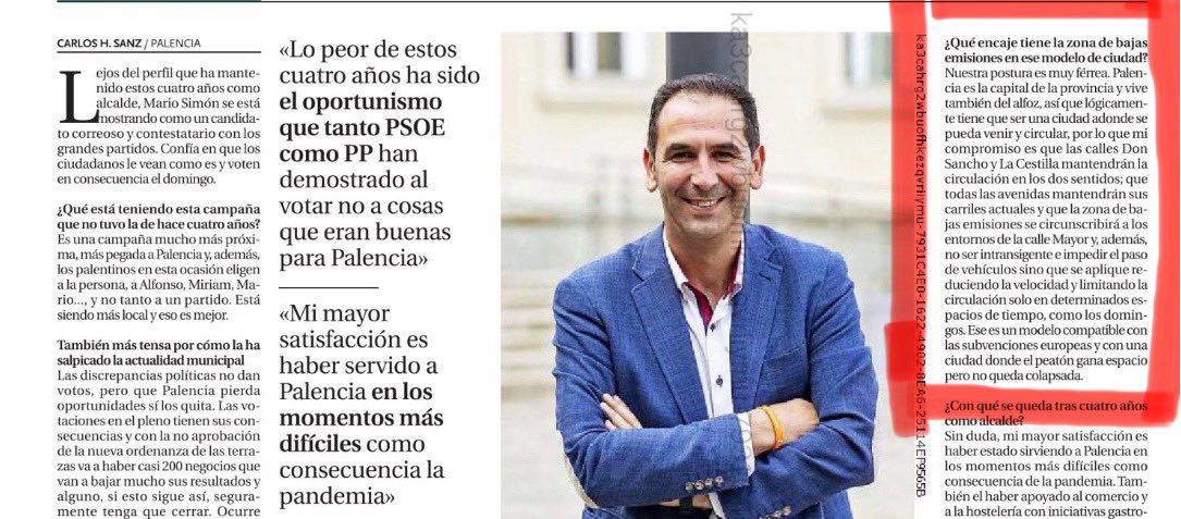Ciudadanos Palencia (@cs_palencia) on Twitter photo 🚘 Sobre la #semipeatonalización de C/Don Sancho y La Cestilla,#Cs hubiera mantenido los 2 carriles de #circulación.
🍑(En la entrevista <a href="/msimon_cs/">Mario Simón</a> lo dice claramente).
❌ El PSOE,ha tomado el pelo a la gente con mentiras y engaños. Se les terminó de caer la máscara.
#Palencia 🚘 Sobre la #semipeatonalización de C/Don Sancho y La Cestilla,#Cs hubiera mantenido los 2 carriles de #circulación.
🍑(En la entrevista <a href="/msimon_cs/">Mario Simón</a> lo dice claramente).
❌ El PSOE,ha tomado el pelo a la gente con mentiras y engaños. Se les terminó de caer la máscara.
#Palencia