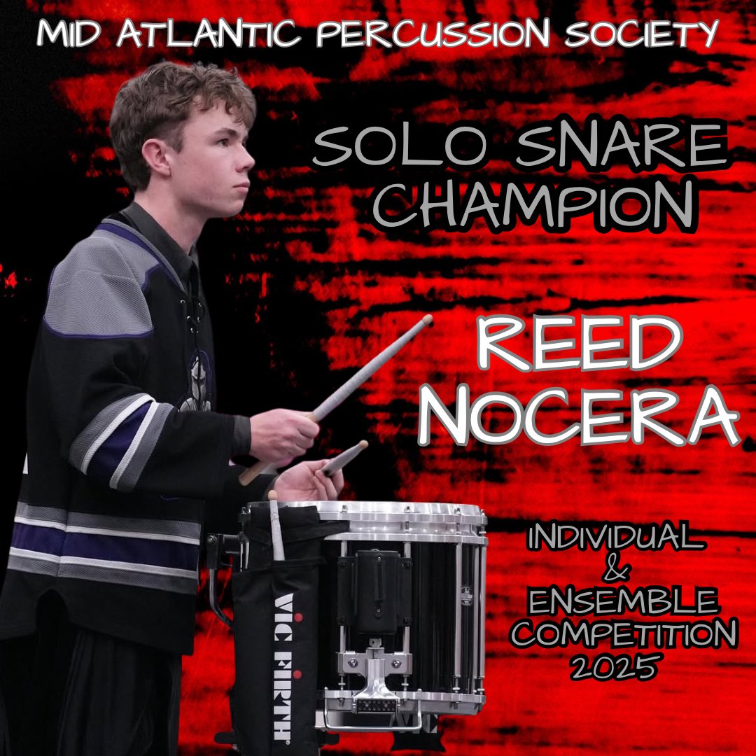 OBHS Music & Marching Arts (@obmusicandmarch) on Twitter photo Congratulations to Reed Nocera for winning 2025 Solo Snare Champion at the Mid Atlantic Percussion Society’s Individual & Ensemble competition! #OBProud <a href="/OldBridgeTPS/">The Bridge</a> <a href="/obhs_announce/">OBHS Announcements</a> @OBSupCittadino <a href="/OBassistantsup/">Kathleen Hoeker</a> <a href="/FazioSally/">Mrs. Fazio 💜</a>
📸 N.Torchia Congratulations to Reed Nocera for winning 2025 Solo Snare Champion at the Mid Atlantic Percussion Society’s Individual & Ensemble competition! #OBProud <a href="/OldBridgeTPS/">The Bridge</a> <a href="/obhs_announce/">OBHS Announcements</a> @OBSupCittadino <a href="/OBassistantsup/">Kathleen Hoeker</a> <a href="/FazioSally/">Mrs. Fazio 💜</a>
📸 N.Torchia