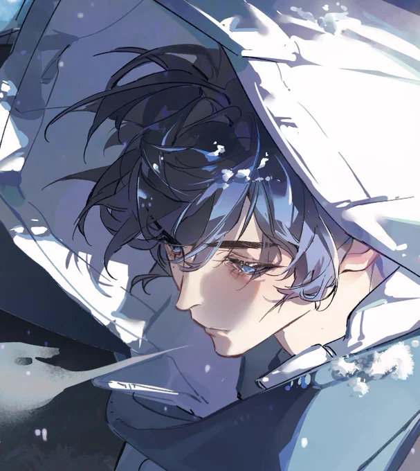 #crowdedsilence #oc #comics #art My OC Zisong, in a snowy story
