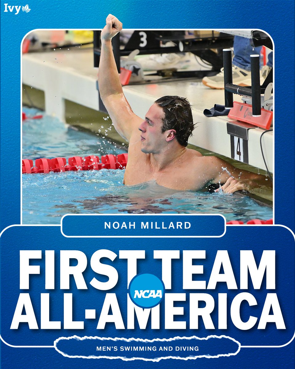 Ivy League (@ivyleague) on Twitter photo A NEW IVY RECORD.
<a href="/YaleSwimDive/">Yale Swimming & Diving</a>'s Noah Millard collected his second All-America honors of the NCAA Championships. He placed fourth with an Ivy record time of 14:28.43 in the 1650 free. ๐ฟ๐โโ๏ธ A NEW IVY RECORD.
<a href="/YaleSwimDive/">Yale Swimming & Diving</a>'s Noah Millard collected his second All-America honors of the NCAA Championships. He placed fourth with an Ivy record time of 14:28.43 in the 1650 free. ๐ฟ๐โโ๏ธ