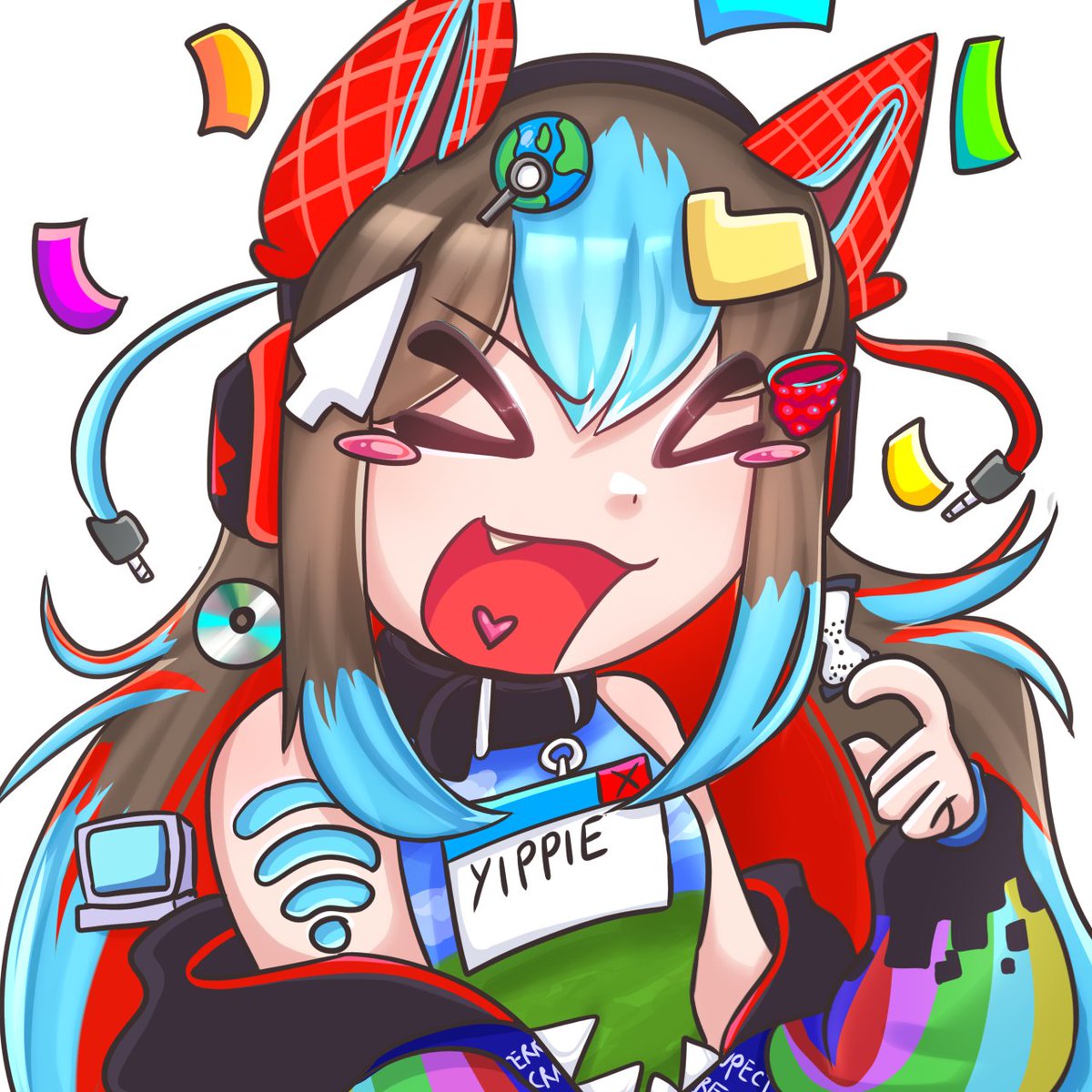 so... i havent been posting here as much so uh, take this recent art <w<'