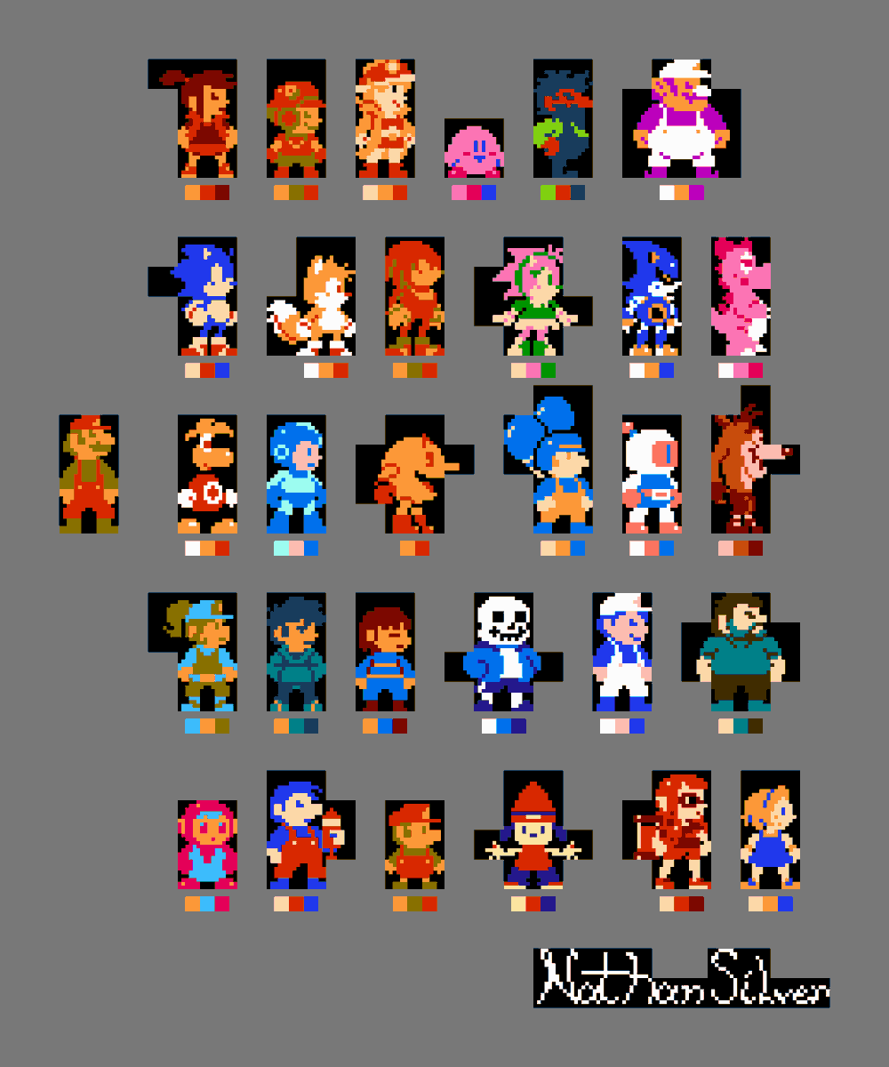 NathusSilverus's tweet image. #SuperMarioBros styled sprites (based on suggestions and my own choices)
