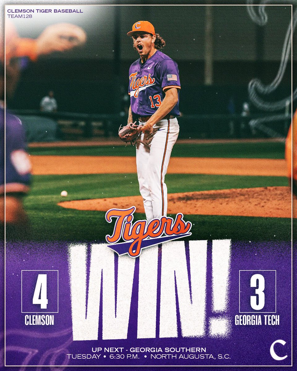 ClemsonBaseball's tweet image. SERIES CLINCHED‼️😤