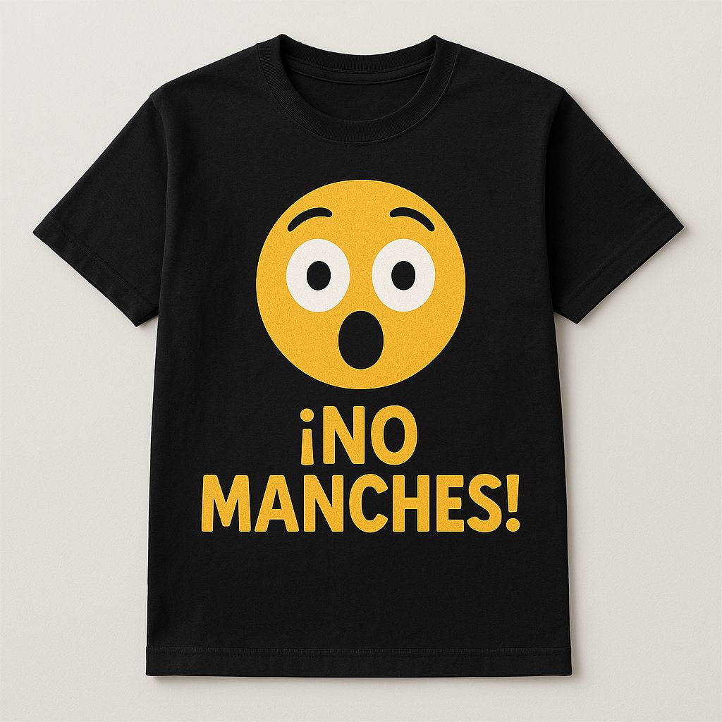 GanaconGrokMX's tweet image. Miren la playera que diseñé con la idea de Grok: ‘¡No manches!’  ¿La comprarías por 200 pesos? #México #ModaMX&quot;. #IA, #TecnologíaMX, #EmprendeMX