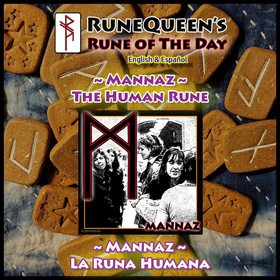 runequeen_rqefi's tweet image. As the ‘Human #Rune #Mannaz can represent the Self &amp;amp; your relationship with yourself, from which all other relationships flow. The admonition ‘Know Thyself’ is applicable here. You must know yourself first before any bond with others can grow. #futhark #TeamBlogger @_TeamBlogger