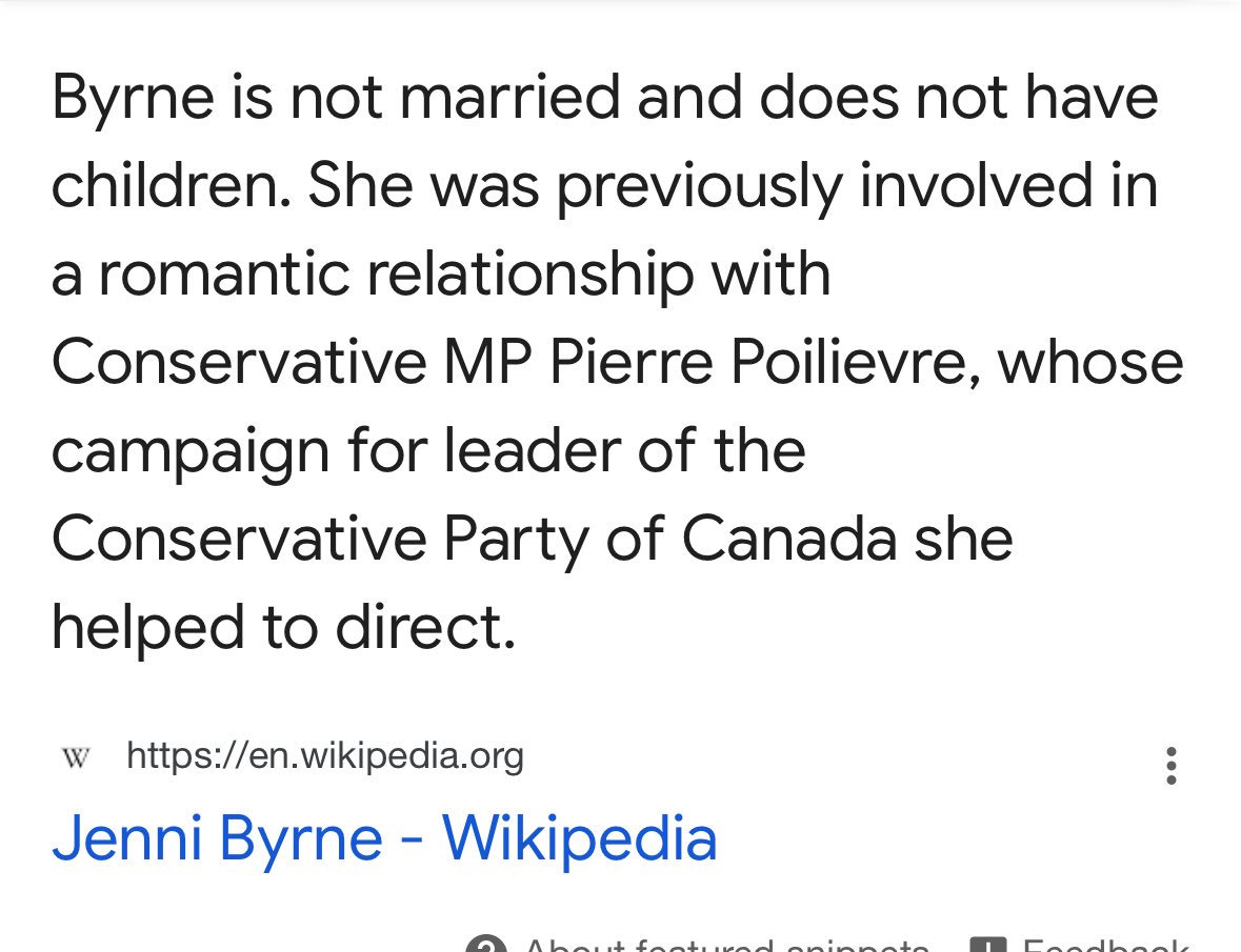 Who knew Poilievres Campaign Manager Jenni Byrne is his ex-girlfriend? She is also an open MAGA supporter. Crazy times.