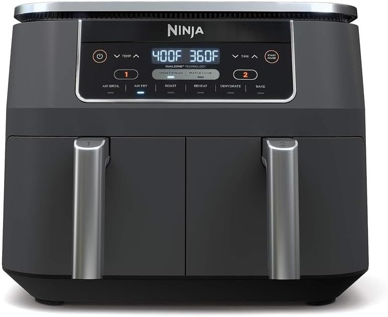 Ninja DZ201 Foodi 8 Quart 6-in-1 DualZone 2-Basket Air Fryer with 2 Independent Frying Baskets, Match Cook &amp; Smart Finish to Roast, Broil, Dehydrate &amp; More for Quick, Easy Meals, Grey
#AmazonDeals #AmazonFinds #AmazonMustHave #airfryer #Gadget
amzn.to/4l9VP2k