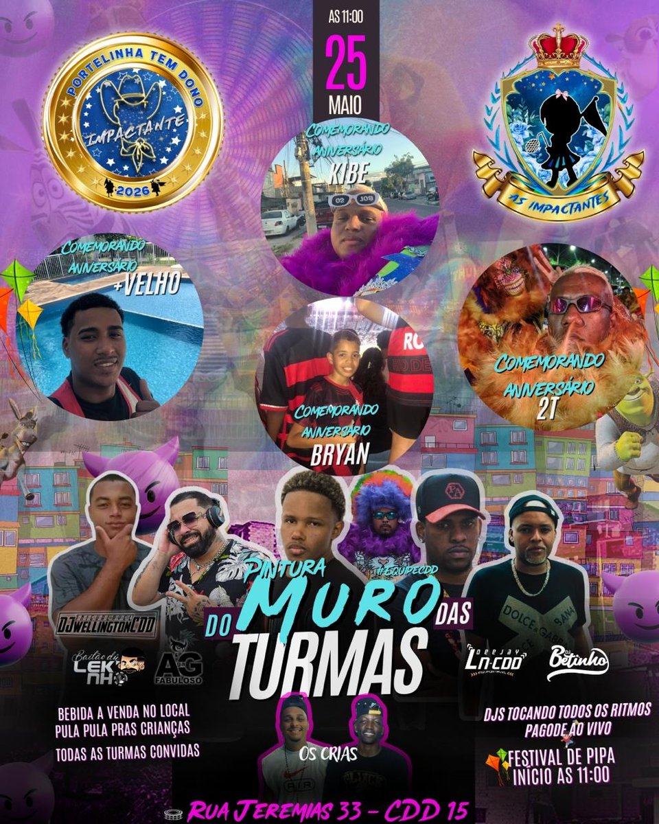 💥💥💥💥💥💥💥💥💣💣💣💣💣💣💣💣💣💣💣💣💣💣💣💣💣Anota essa data galera 25/05
Todas as turmas convidadas 
Vai acontecer nossa 1° PINTURA DO MURO  e FESTIVAL DE PIPA em  JPA . 
Espalha pra geral 💥💥💥💥💥💥💥💥💥💥💥💥💣💣💣💣💣💥💥💥💥💥💥💥