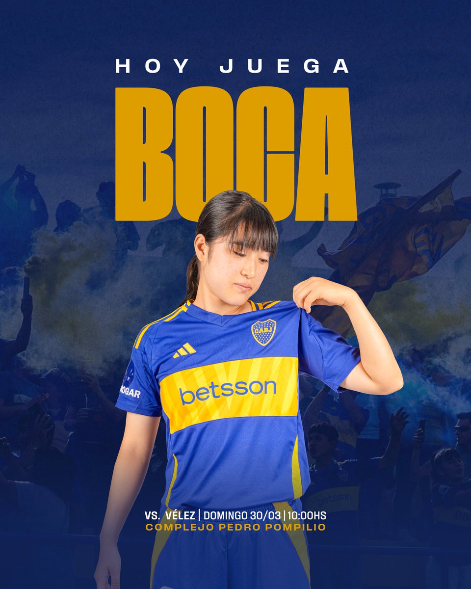 BocaJrsFutFem's tweet photo. ¡𝗛𝗢𝗬 𝗝𝗨𝗘𝗚𝗔 #𝗕𝗢𝗖𝗔! ⚽💙💛💙 https://t.co/3FTWLVykMw
