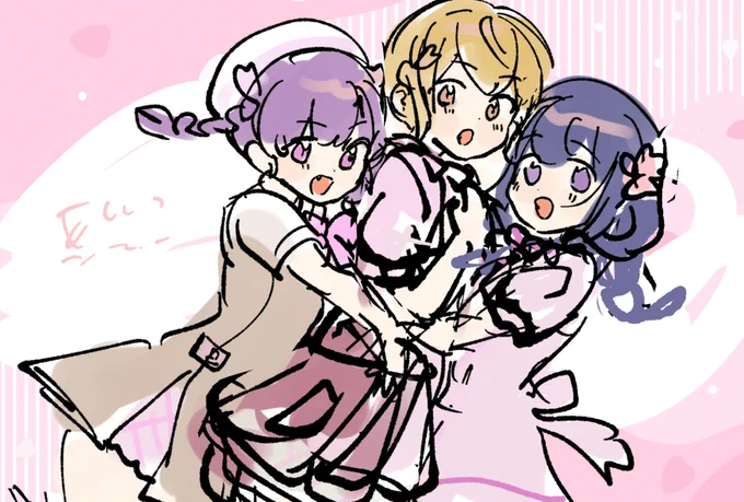 帯キャンイラストメイキング①こちらはカラーラフです!最初は横長の予定でしたが、うまく収まるかわからず清書してから決めることに…!笑明日は②をお届けします!#しゅがー・みーつ・がーる 