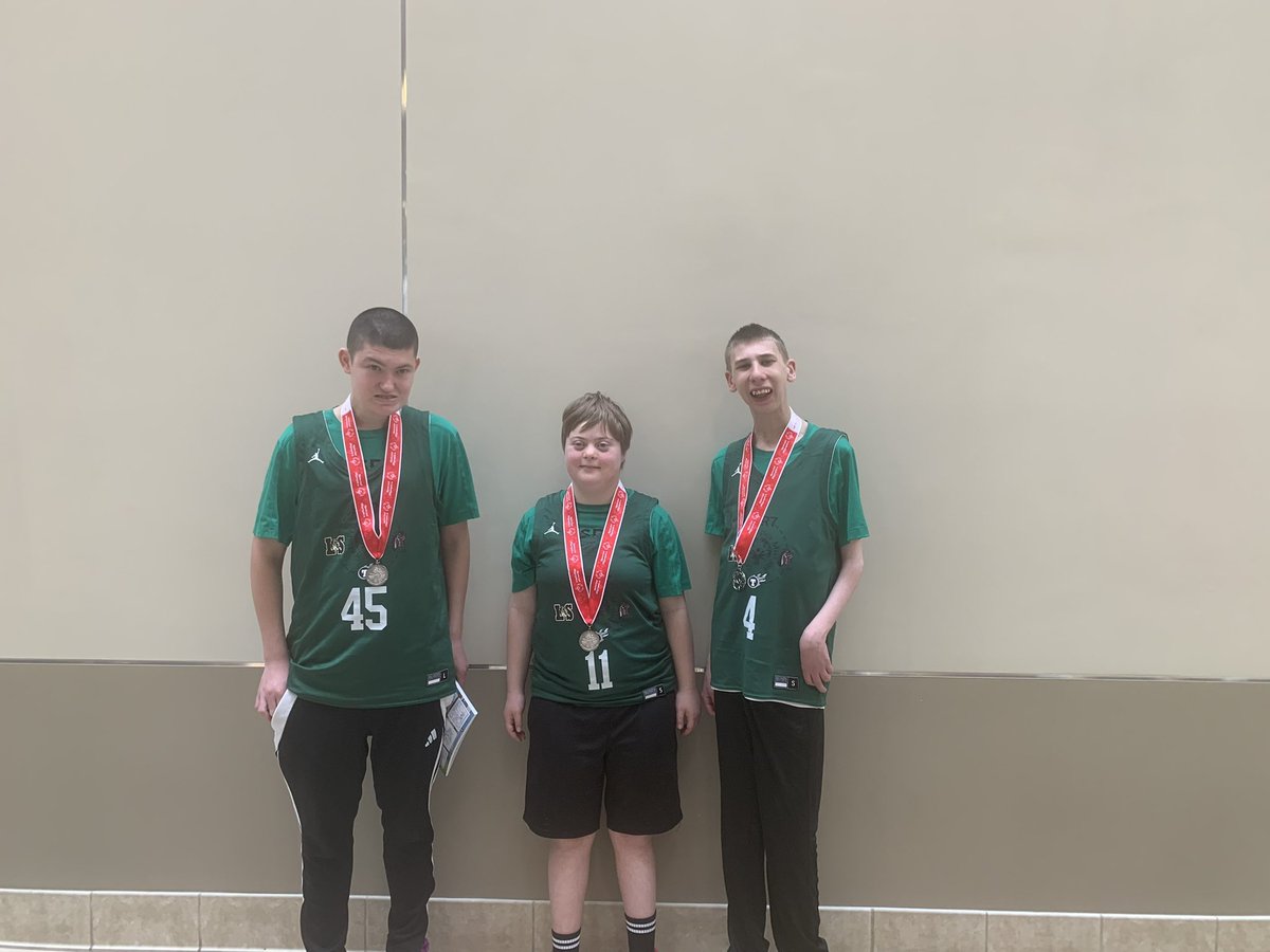 MUSaintsSoccer's tweet photo. MUW⚽️ up early this morning supporting one of own as John Scheuer (sister Hailey) was participating in the Missouri Special Olympics State 🏀Competition at Lindenwood!!  We saw a great game, tremendous sportsmanship, and it was so much fun watching…John’s team won silver 👏❤️!! https://t.co/gRyJG3aq2O