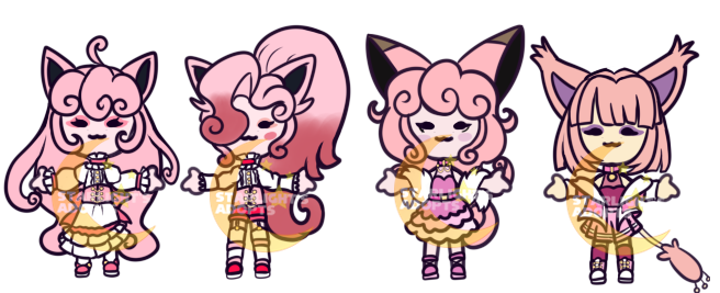 RhysieCupcake's tweet image. Pokemon Gijinka Mini Adopts! $15 Each! No holds!
🎀 Jigglypuff
💗 Scream Tail
💕 Clefairy
🌸 Skitty
DM, Comment or buy directly from my Ko-Fi!
ko-fi.com/starlightmilkt…
#pokemon #pokemongijinka #pokemonadopt #adopt #adopts #adoptable #adoptables