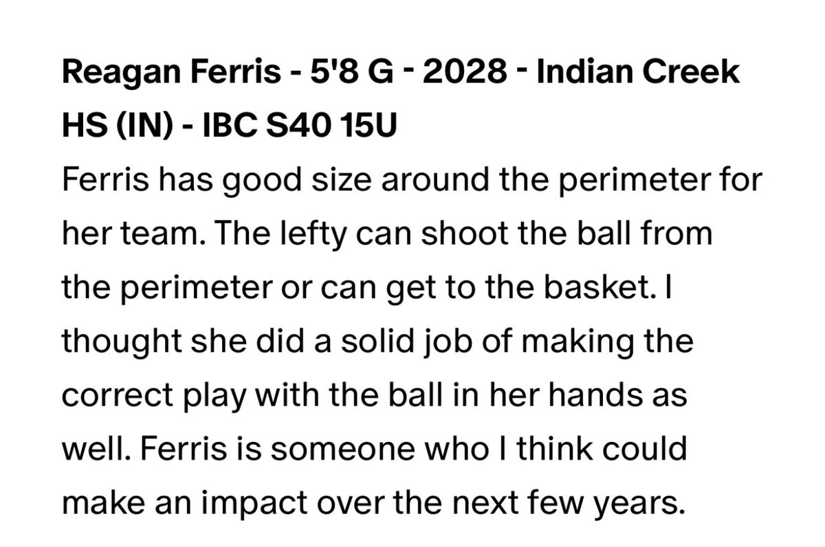 Coach Ferris (@ladybravesic) on Twitter photo We 👀you <a href="/reagan_ferris14/">Reagan Ferris</a> Strong performance and nice write up at the Proving Ground Day 1! 💪🔥❤️✝️🏀
<a href="/ICHSAthletics/">IC Athletics</a> <a href="/IBCWBB/">Indiana Basketball Club</a> <a href="/IBCBandy15u_S40/">ibc_wbb_15u_s40_bandura</a>
#icladybravesbasketball We 👀you <a href="/reagan_ferris14/">Reagan Ferris</a> Strong performance and nice write up at the Proving Ground Day 1! 💪🔥❤️✝️🏀
<a href="/ICHSAthletics/">IC Athletics</a> <a href="/IBCWBB/">Indiana Basketball Club</a> <a href="/IBCBandy15u_S40/">ibc_wbb_15u_s40_bandura</a>
#icladybravesbasketball