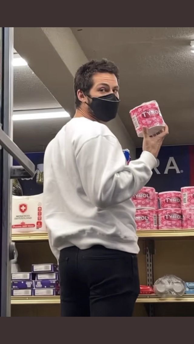dobscockwhore's tweet image. never forget that one time dylan was so unemployed that he posed for a toilet paper ad
