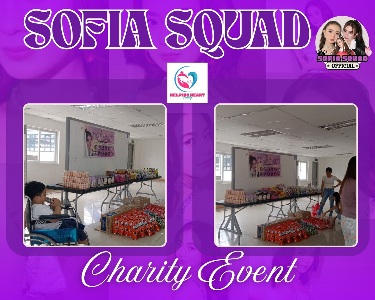sofiasquadofc's tweet image. CHARITY EVENT UNLOCKED! ✨💜

Taos puso kaming nagpapa salamat sa mga tumulong saamin. Kung hindi dahil sainyo hindi namin to magagawa! Sa mga nag sponsor maraming salamat sa tiwala na binigay niyo para saaming unang PROJECT ngayong taon. SOFIA SQUAD OFC always thankful 🤗🥰💜