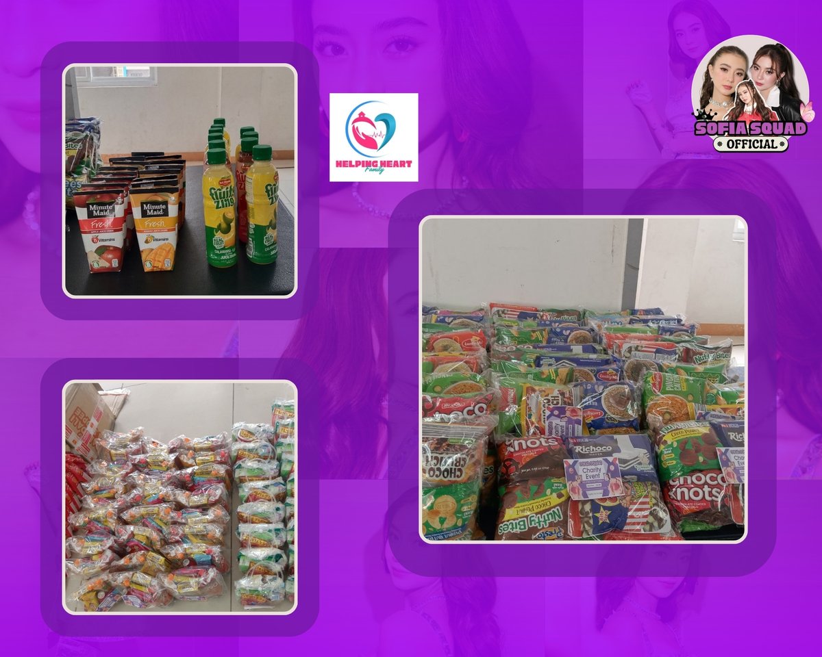 sofiasquadofc's tweet image. CHARITY EVENT UNLOCKED! ✨💜

Taos puso kaming nagpapa salamat sa mga tumulong saamin. Kung hindi dahil sainyo hindi namin to magagawa! Sa mga nag sponsor maraming salamat sa tiwala na binigay niyo para saaming unang PROJECT ngayong taon. SOFIA SQUAD OFC always thankful 🤗🥰💜