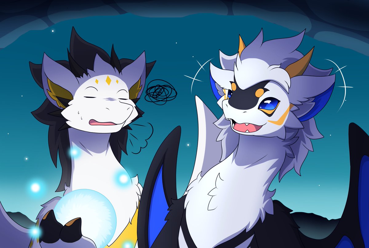 Ciel the Phoenix ( Comission open) (@wolfeenix) on Twitter photo Gift for <a href="/azraellycanroc/">Azrael | ArkaAzrael.bsky</a>
His new Sona Arka with Solar the dragon-
Arka is trying to convince Solar to turn into something~ Gift for <a href="/azraellycanroc/">Azrael | ArkaAzrael.bsky</a>
His new Sona Arka with Solar the dragon-
Arka is trying to convince Solar to turn into something~